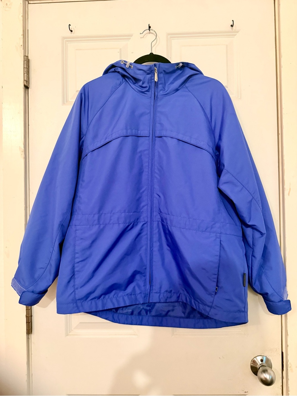 Pacific Trail Lightweight Hooded Rain Jacket - Blue